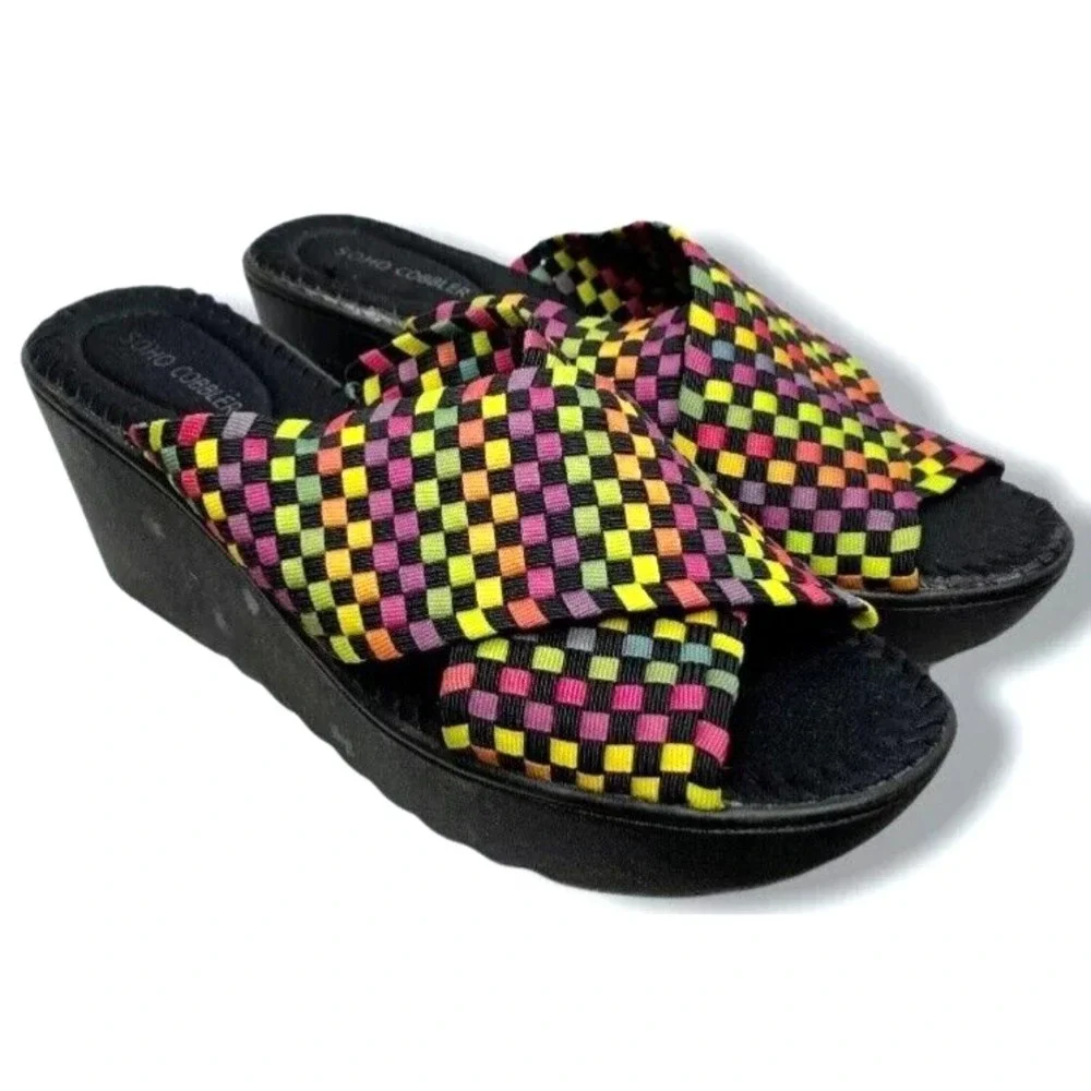 Dexflex Sport Woven Platform‎ Women'sY2K multicolor Shoe size 7.5
